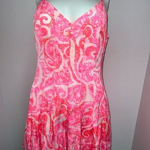 Lilly Pulitzer bright pink flair romper